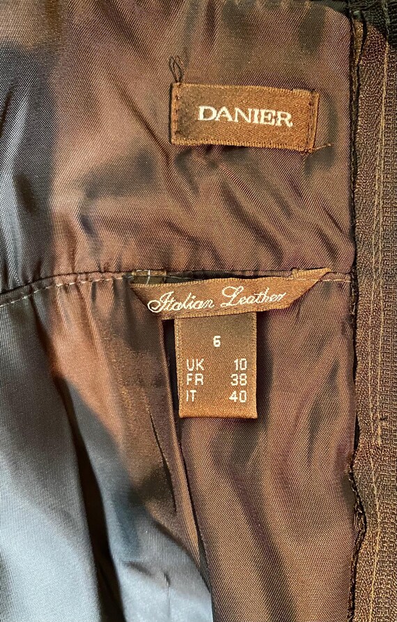 Danier Leather Brown Leather Bustier Dress Size 6