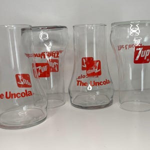 ヴィンテージ 7UP アンコーラ アップサイドダウン ドリンクグラス