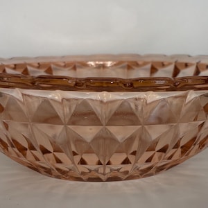 Pink Jeannette Windsor Depression Glass Serving Bowl