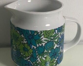 Holt Howard Green Blue Floral Creamer