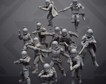 Mandalorian Enclave Nomads (12): 35mm Miniatures for Star Wars Legion