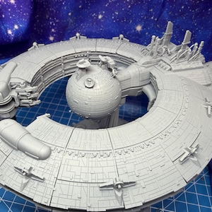 Nave de Controle de Dróides Lucrehulk da CIS para Star Wars Armada Legacy (construção caseira) 186 mm de comprimento imagem 4