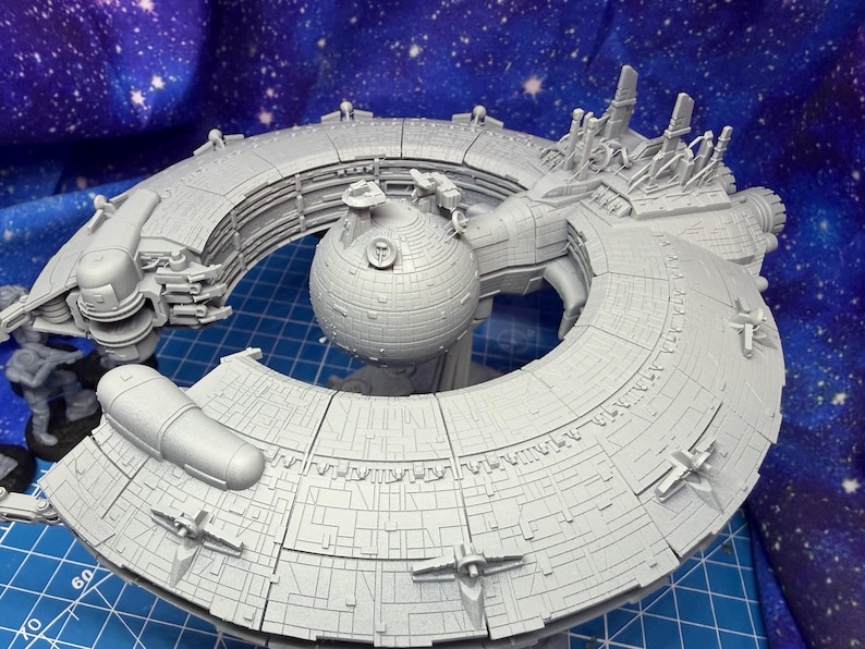 Nave de Controle de Dróides Lucrehulk da CIS para Star Wars Armada Legacy (construção caseira) 186 mm de comprimento imagem 4