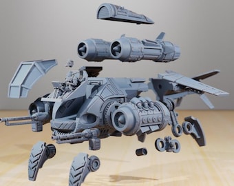 Scavenger Gunship flyre from StationForge 32mm scale