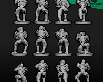 Wardaddy Combat Bots Vol 1 (27 minis) 15mm scale wargame miniautres