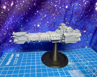 Kit de acorazado con patrón Sol del Imperio Humano Gótico para flotas de guerra de Onepagerules