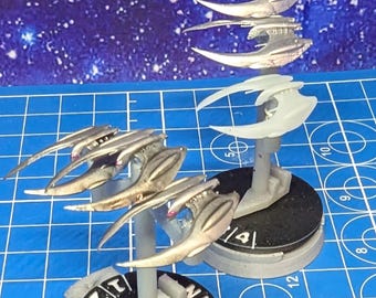 Cylon fleet Raider superiority fighter squadron (6) for Armada Legends or other miniatures games 22mm