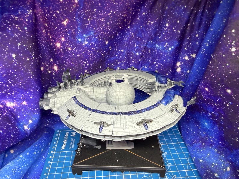 Nave de Controle de Dróides Lucrehulk da CIS para Star Wars Armada Legacy (construção caseira) 186 mm de comprimento imagem 8