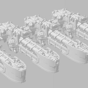 Gothic Sol pattern Frigate pack(4) for space games 53mm