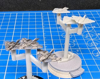 UNSC Longsword C-709 Fighter squadron (6)  Halo Armada Homebrew or other miniatures games 18mm