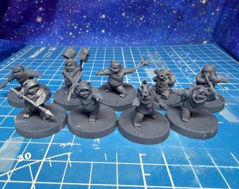 Rebel Feral Ruxpins bear Team: 35mm Miniatures (9) Star Wars Legion Proxy