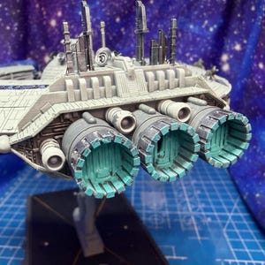Nave de Controle de Dróides Lucrehulk da CIS para Star Wars Armada Legacy (construção caseira) 186 mm de comprimento imagem 5
