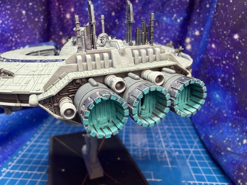Nave de Controle de Dróides Lucrehulk da CIS para Star Wars Armada Legacy (construção caseira) 186 mm de comprimento imagem 5