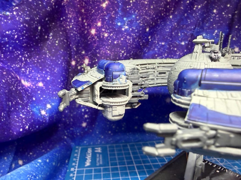 Nave de Controle de Dróides Lucrehulk da CIS para Star Wars Armada Legacy (construção caseira) 186 mm de comprimento imagem 6