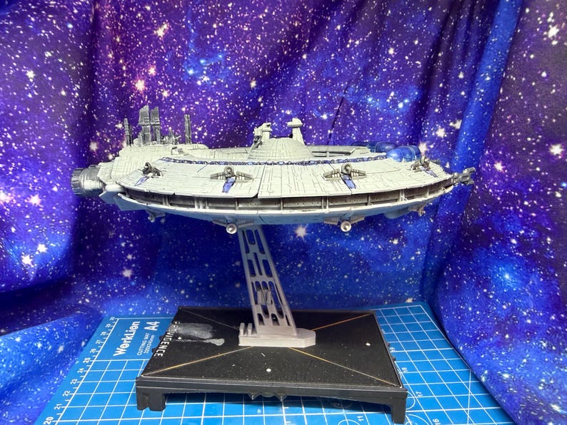 Nave de Controle de Dróides Lucrehulk da CIS para Star Wars Armada Legacy (construção caseira) 186 mm de comprimento imagem 7