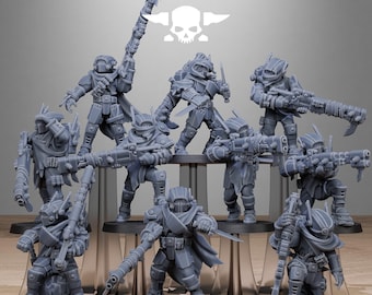 Paquete de escuadrón de cazadores de Tarion de StationForge a escala de 32 mm (paquete de 12)