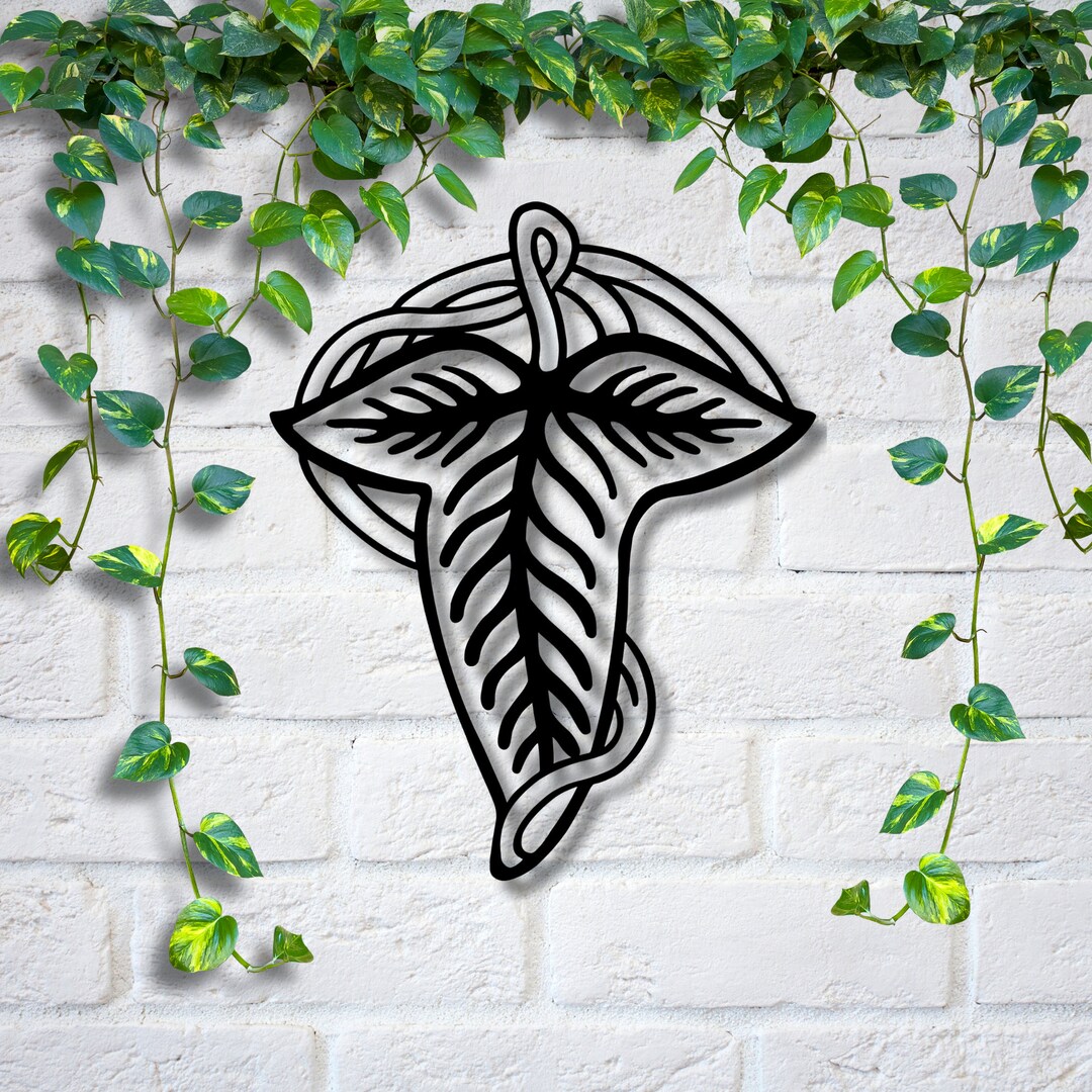 Leaf of Lorien Metal Art, LOTR Metal Art, Wall Hangings, Housewarming ...