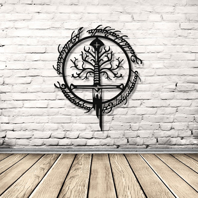 Lotr Metal Wall Art LOTR Sword Décor Metal Wall Art LOTR Etsy