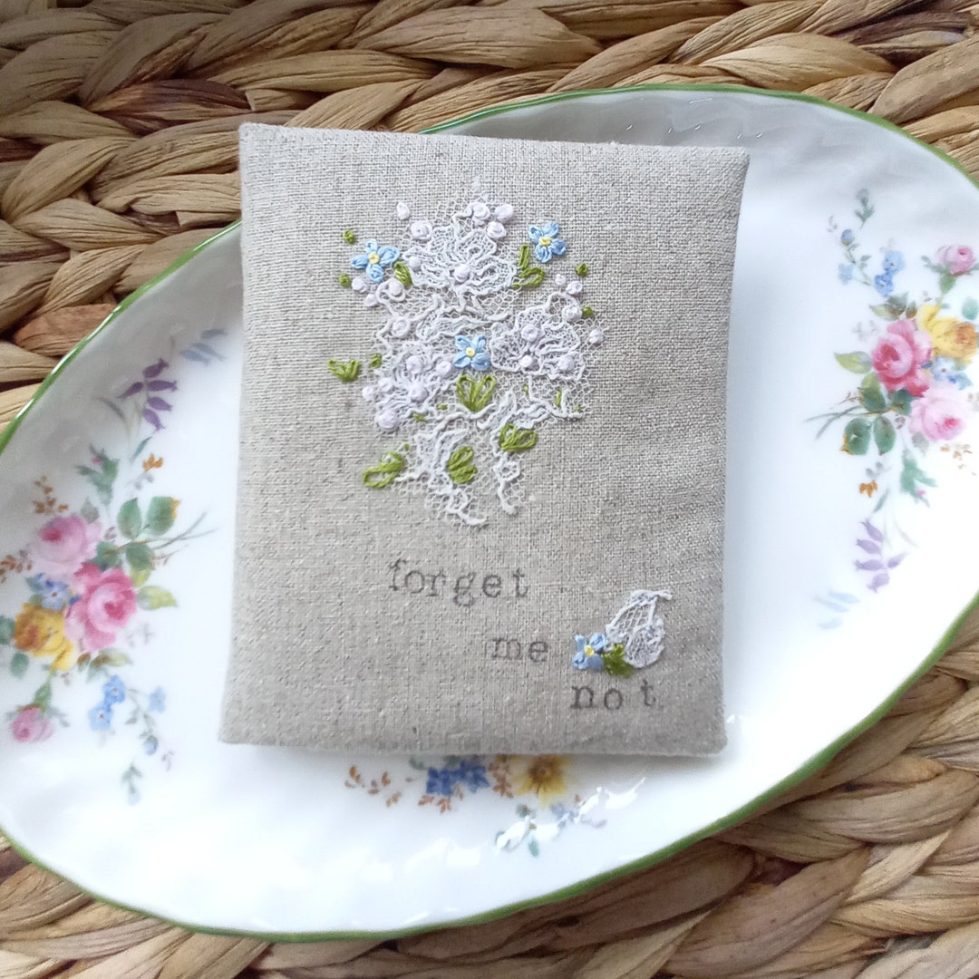 Hand Embroidered Needle Case Linen Needle Book Sewing Gift Etsy
