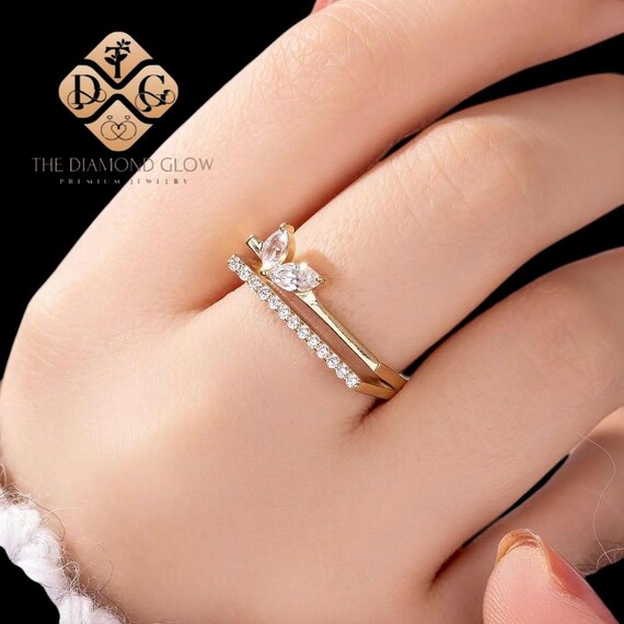 Wedding Band Rose Cut Diamond In A Pave Setting Butterfly 14K 18K