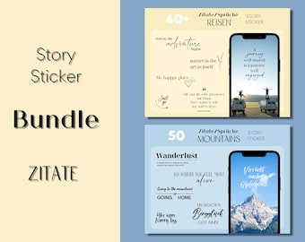 90+ Instagram Story Sticker | Zitate • Sprüche • Quotes • Reisen • Berge • Travel •  Digital • PNG • Storysticker • Reisesticker • Adventure