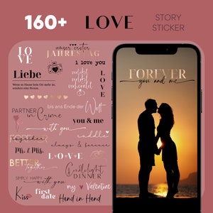 160 Instagram Story Sticker Love Couple Relationship Friends Liebe Digital Beziehung Wedding Valentine Storysticker PNG Bild 1