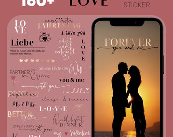 160+ Instagram Story Sticker | Love • Couple • Relationship • Friends • Liebe • Digital • Beziehung • Wedding • Valentine • Storysticker PNG