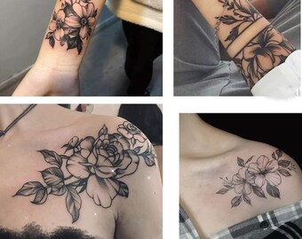 Rhododendron Temporary Tattoo Sticker (set of 2) - Etsy