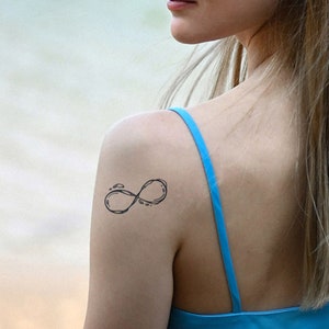 Boundless Semi-permanent Tattoo (set of two) | Realistic Tiny Temporary Tattoo | Fake Tattoo Sticker Design