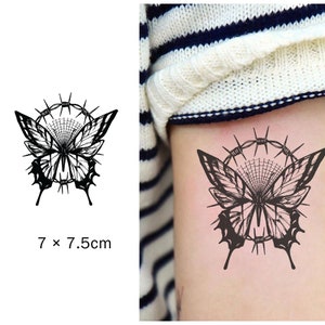 2Pcs Butterfly Semi-permanent Tattoo |  Temporary Tattoo ink | Tattoo Sticker | 70mm*75mm