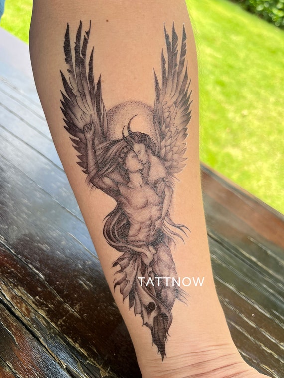 fallen angel tattoo drawing