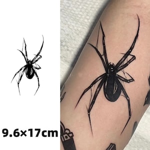 2Pcs Spider Semi-permanent Tattoo |  Temporary Tattoo ink | Tattoo Sticker | 96mm*170mm