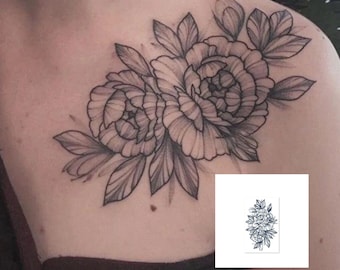 Tatuaggi Temporanei Con Fiori Colorati, Rose E Gigli, Margherite - Foto 9
