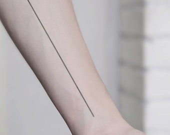 Straight Line Semi-permanent Tattoo | Seam Line Tattoo  | Temporary Tattoo ink | Tattoo Sticker | 200mm*21mm