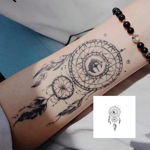 2Pcs Dreamcatcher Semi-permanent Tattoo | Sleeve Tattoo ink | Tattoo Sticker | 80mm×160mm