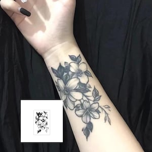 2Pcs Flower Semi-permanent Tattoo | Sleeve Tattoo ink | Tattoo Sticker | 95mm×120mm