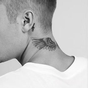 Music Wings Temporary Tattoo | Tattoo Sticker | Tattoo Design | 16.5cm×6cm | 6.5×2.4inch