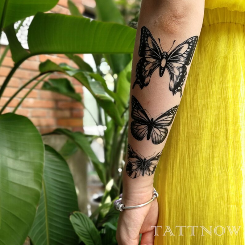 Temporary Tattoos Metallic Butterflies main image 0