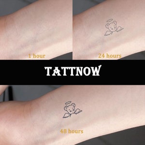 2Pcs Flower Semi-permanent Tattoo | Floral Half Sleeve Temporary Tattoo | 100×210mm image 3