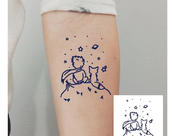 Heartbeat Semi-permanent Tattoo(Set of 2) | Heart | Small Black Temporary Tattoo | Tattoo Sticker Design