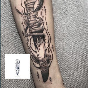 2Pcs Anime Blade Semi-permanent Tattoo | Half Sleeve Tattoo ink | Tattoo Sticker | 195mm×70mm