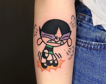 Kawai japanisches Cartoon temporäre Tattoo (32er Set), niedliches temporäres Tattoo, Fake Tattoo