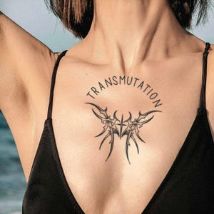 TRANSMUTANTION Semi-permanent Tattoo |  Temporary Tattoo ink | Tattoo Sticker | 89mm×100mm