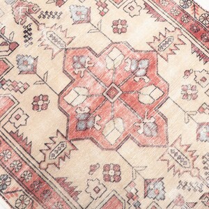 4x8 Rug, 4x8 Vintage Rug, Natural Vintage Rug, Neutral Turkish Rug, 4x8 Turkish Rug,Handmade Rug,4x8 Oushak Rug,Faded Rug,Beige,Red,Gray,4x8