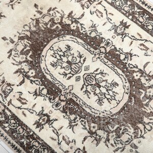 Faded Rug, Boho Rug, 4x6 Rug, 4x6 Turkish Rug, 4x6 Vintage Rug, Anatolian Rug, Natural Rug, Decor Rug, Small Oushak Rug, Beige,Brown,Rug,4x6