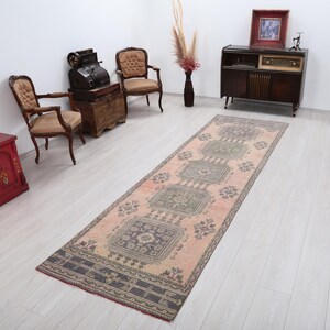3x11 Orange Runner, 3x11 Turkish Brown Runner, 3x11 Vintage Runner, Oushak Runner, Natural Runner, Faded Rug, Kitchen Rug, Corridor Runner