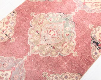 3x12 Vintage Turkish Wool Runner Rug, Hallway Corridor Rug