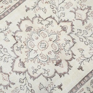 5x9 Beige Vintage Rug, 5x9 Red Turkish Rug, Handmade Area Rug, Eclectic Oushak Rug, Handwoven Area Rug, Living Room Rug, Bedroom, Home Decor