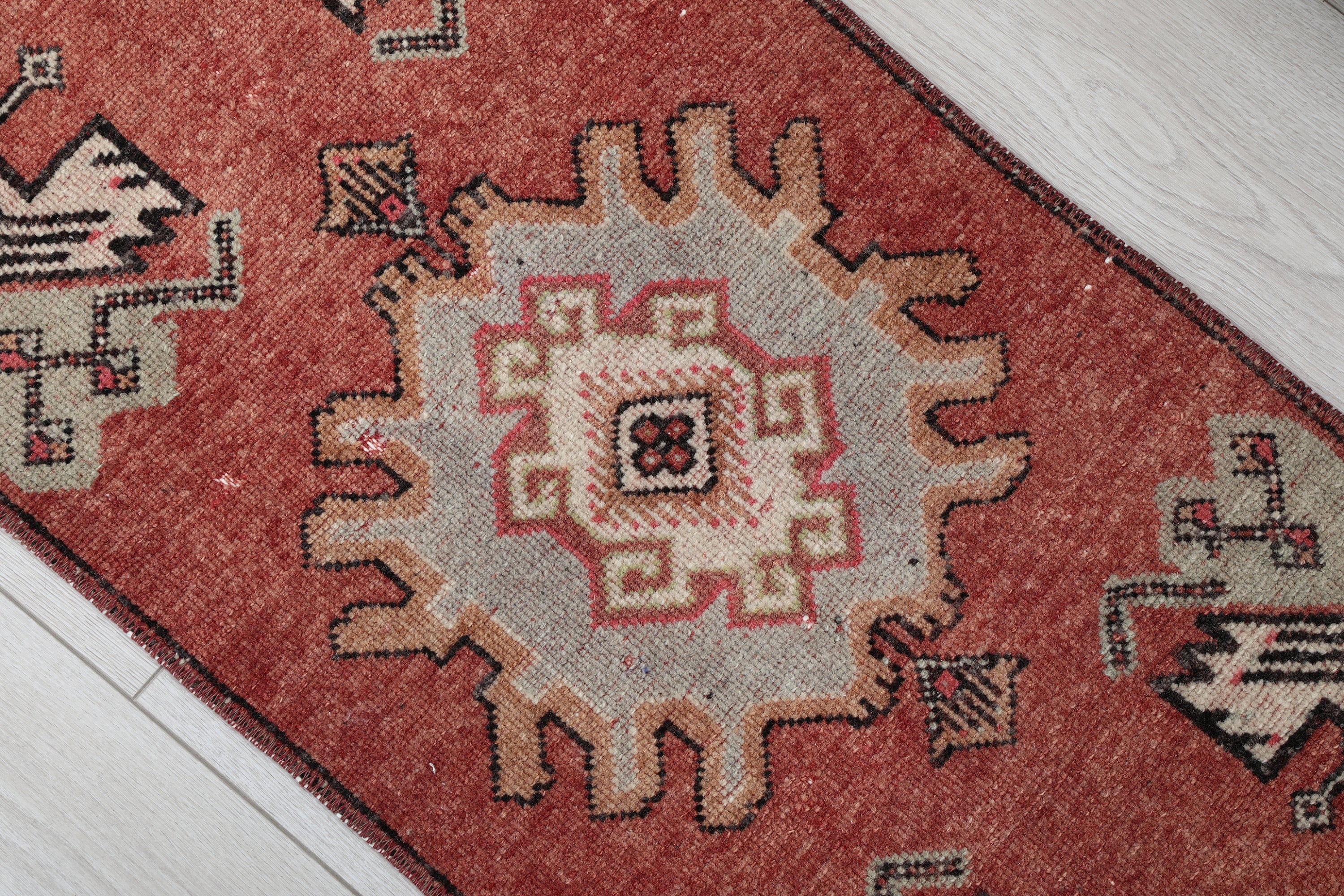 1x3 Vintage Turkish Rug: Handmade Wool Door Mat - Etsy