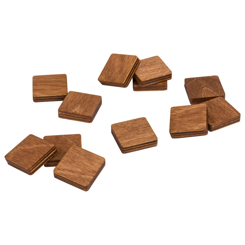 Holz Kühlschrankmagnete, dekorative Magnete, Büromagnete, quadratische Kühlschrankmagnete, natürliche und umweltfreundliche Holzmagnete. Bild 5